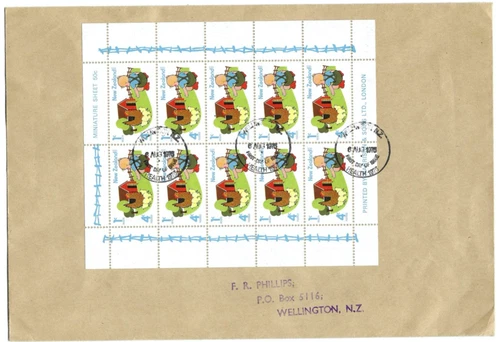 A hard to find  New Zealand 1976 Mini sheet FDC