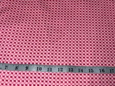 NEW Pink Checkered 100% Cotton Sold By 1/2 Yard 18"L x 44"W More Available