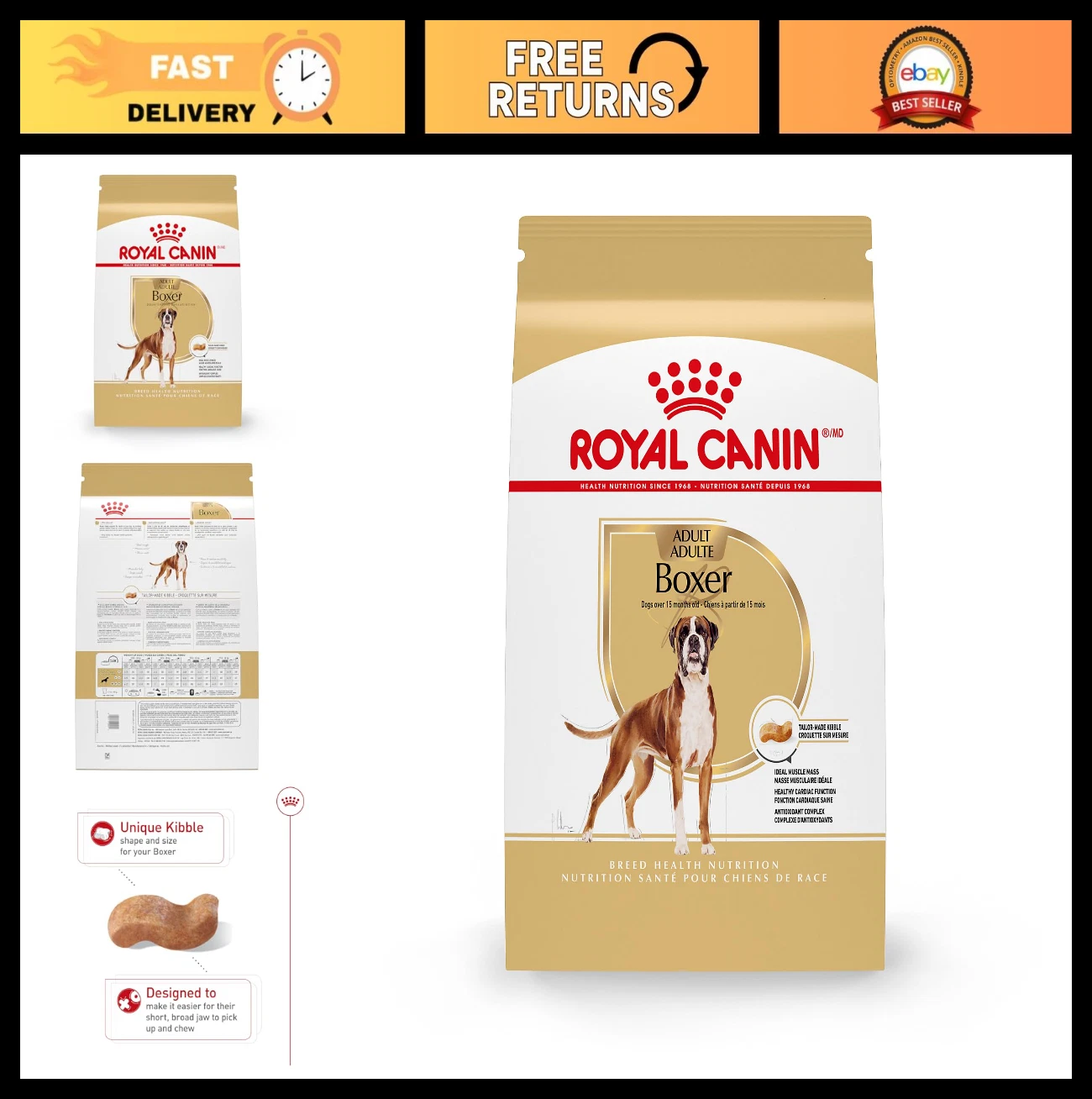 Royal Canin Boxer Adult Dry Dog Food 17 lb Bag