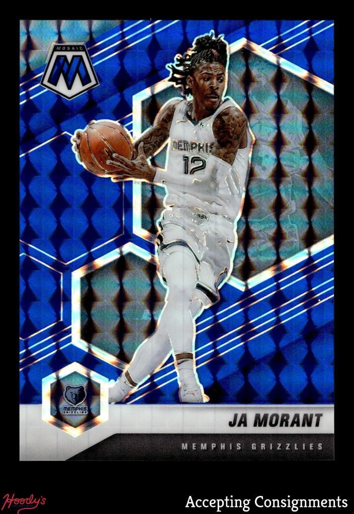 2020-21 Panini Mosaic Mosaic Blue #40 Ja Morant 47/99 GRIZZLIES