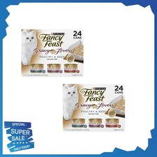 2P Purina Fancy Feast Gravy Lovers Food, Wet Cat Food Collection, 3 oz Cans 24Ct
