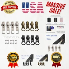 12-Piece Universal Zipper Slider Kit - Durable Metal Sliders for Easy Repairs