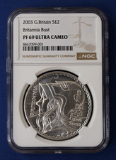 2003 Royal Mint 1oz Silver Proof Britannia £2 coin NGC Graded PF69 Ultra Cameo