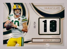 Packers Jordan Love 2024 Panini Immaculate No.INM-JLE #45/88 Relic Single Card