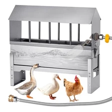 Automatic Chicken Waterer, Metal Chicken Waterer Dispenser Poultry Waterer No...