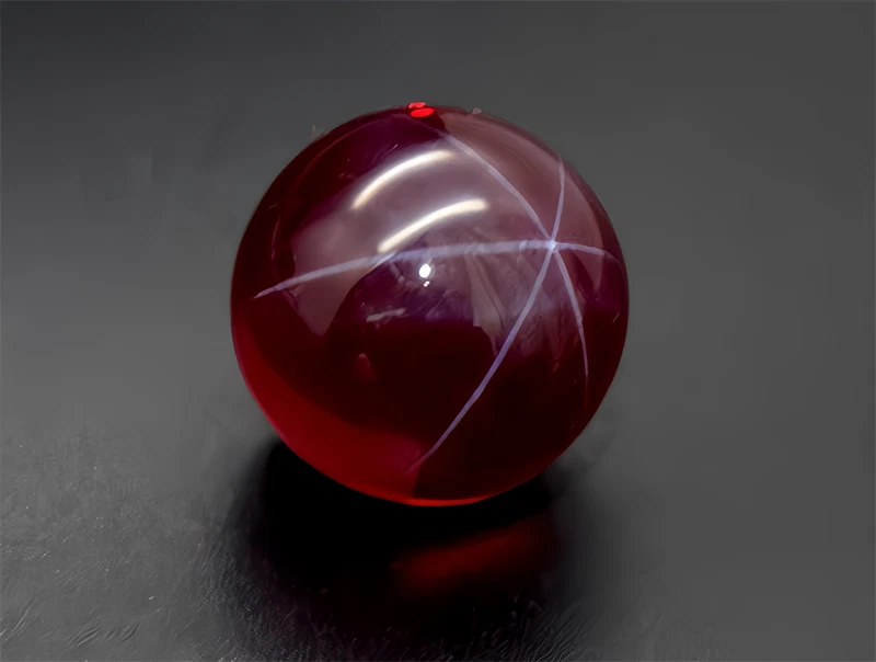 Top Quality Pigeon Blood Red Round Bead Star Ruby Lab-Created AAAA+ Loose Gems - Image 3 of 4