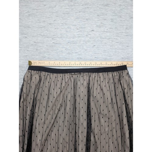 Worthington Black Lace Skirt Polka Dot Lined 18 Whimisgoth Fairycore Grunge - Picture 2 of 8