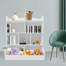 Kids Toy Storage Organizer, Kids Bookshelf, Storage Organizer for Boys and Girls