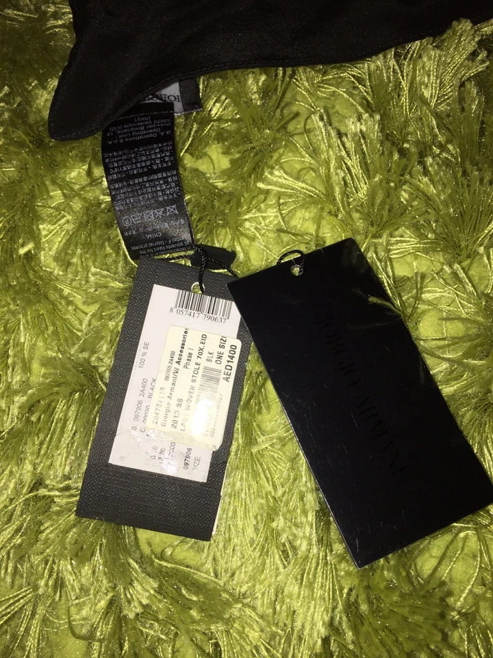 GEORGIO ARMANI ESTOLA/BUFANDA NEGRA, ¡¡NUEVA CON ETIQUETAS!!! Foto 2 de 4