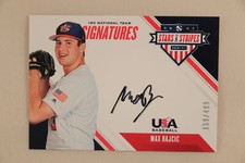 2020 Panini Stars and Stripes On-Card Autograph Max Rajcic 18U #159/499