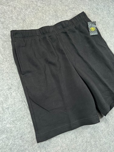 NWT Athletic Works Shorts Mens Large Black Fleece Pull On Drawstring Active A6 A - Picture 2 of 10