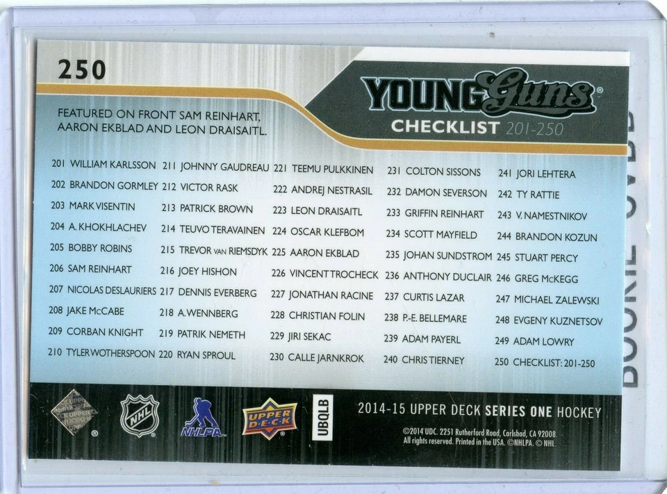 2014-15 Upper Deck Young Guns          Pick what you need!!!! - Image 2 of 2