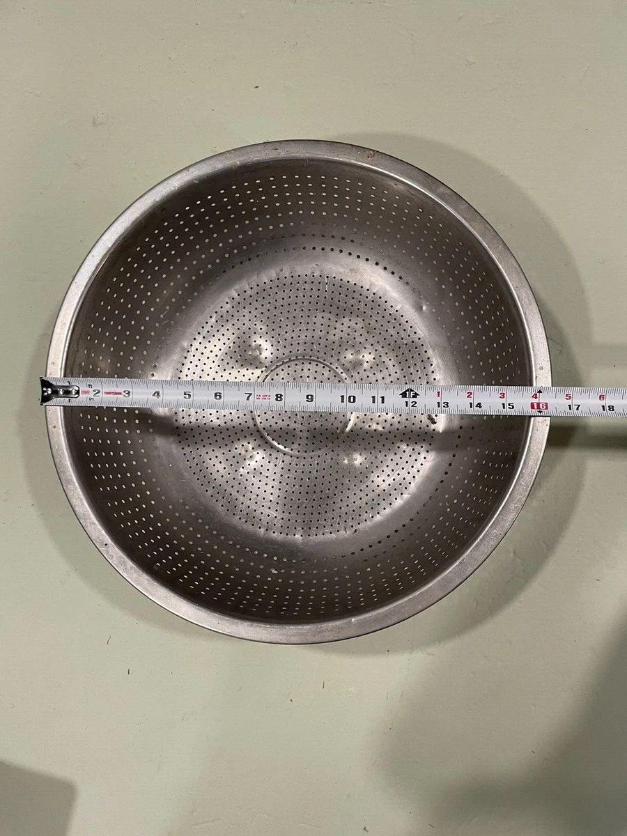 Set di 9 cucchiai colino in acciaio inox, con manico, per cucina