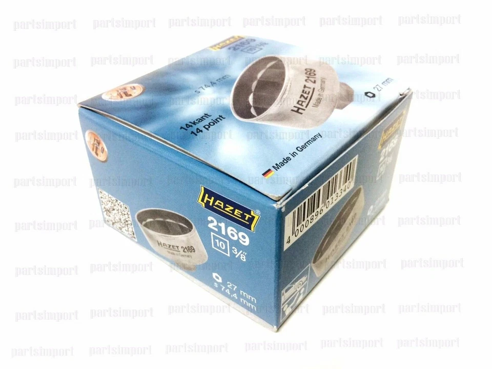 Llave de filtro de aceite de motor 74,4 mm, 14 puntos con accionamiento de 3/8" (27 mm) Hazet nueva Foto 4 de 4