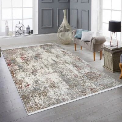 Tapis Chambre Moderne Motif Abstrait Multicolore - Photo 1/4