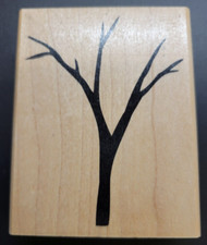 Wood/Rubber Stamp Tree Frame Winter Tree