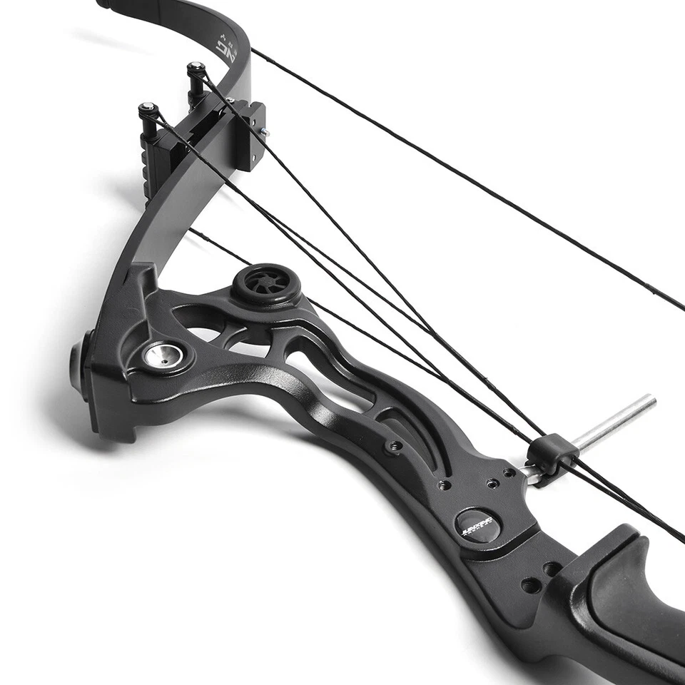 Compound Bow Set 40-55lbs Adjustable 320FPS Fishing Hunt Recurve Archery Shoot - Image 4 of 4