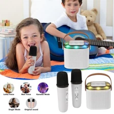 Portable Bluetooth Karaoke Machine for Kids Speaker with Microphones for Parties