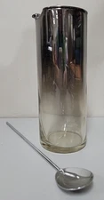 Mid-Century Modern Vitreon Queens Lusterware Silver Fade Martini Pitcher