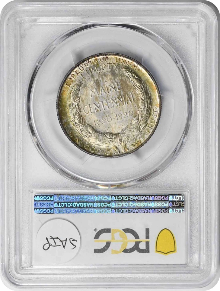 1920 Maine Commemorative Silver Half MS66 PCGS Mint State 66 - Image 2 of 2