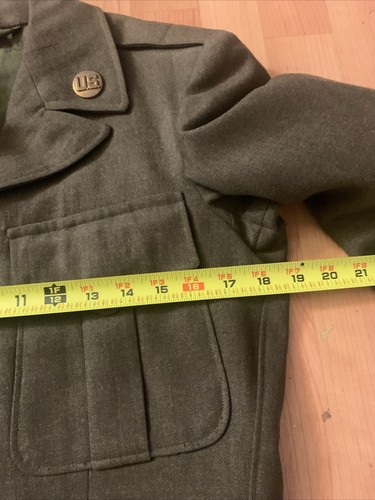 VTG Franklin Clothes Inc. USA Military Olive Blazer & Hat & 2 US Pin Sz 32R - Picture 14 of 17
