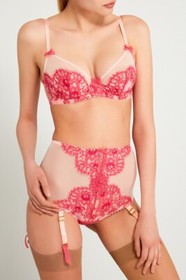 AGENT PROVOCATEUR ROWANA BRA 36C & 3 MEDIUM UK 10 OPEN BUM SUSPENDER BRIEF BNWT