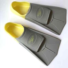 speedo biofuse training Fins sz 4-5 yellow grey Swimming Flippers