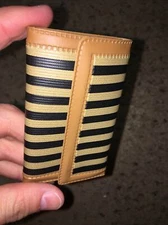 Striped Key Case Mini Wallet Car/House Key Bag Multifunctional Change Purse NOS