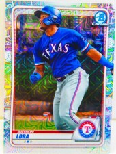 Bayron Lora 2020 MLB Bowman Chrome Mojo Refractor Prospect Card #BCP-159 Rangers