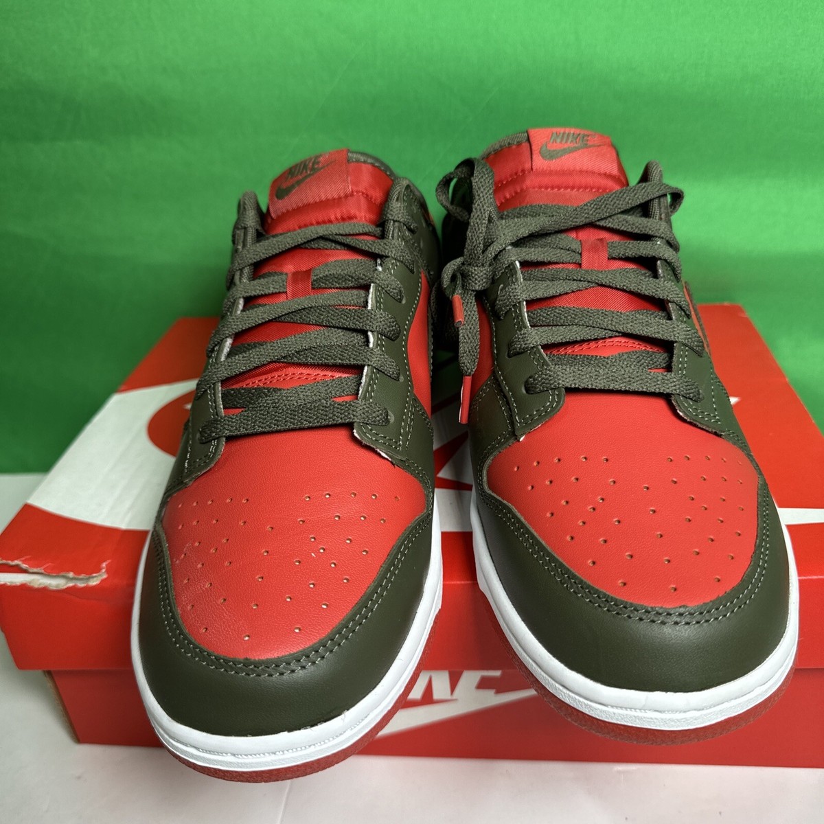 Nike khaki red cargo pros size 12.5 like new Nike Dunk Low Cargo Khaki Mystic Red | eBay main image 3