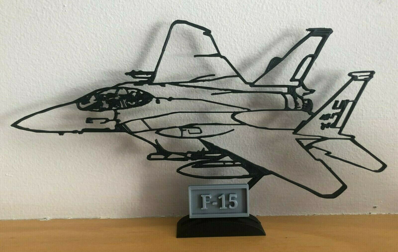 USAF McDonnell Douglas F-15 silhouette memorial desktop ornament Mach Loop