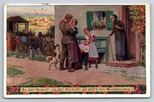 German Postcard WWI Military Art Soldiers Song Homeland Reunion /s Paul Hey AG19