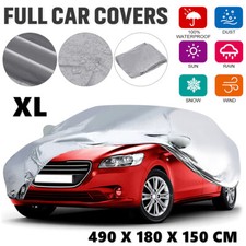 Xl Universal Car Cover Waterproof All Weather Protector Outdoor Silver Gray