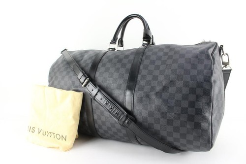 Louis Vuitton Damier Graphite Keepall Bandouliere 55 Duffle with Strap 9lk822s - Picture 3 of 12