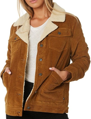 corduroy shearling jacket womens