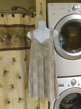 Ann Taylor Loft Summer Stretch Sundress. Size 10. Khaki/White. EUC.