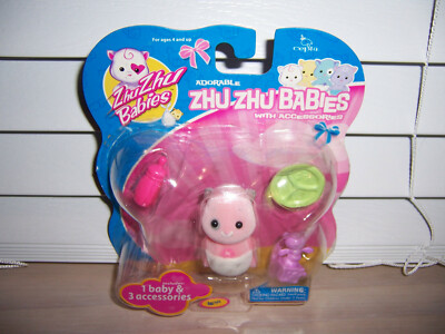 Zhu Zhu Babies LEVI Baby With 3 Accessories VHTF New  In Repackage AS PICTURED