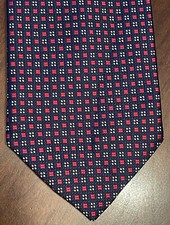 Bruno Piattelli Red Blue 100 Silk Men  s Neck Tie Made In USA