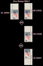 US 1249 Register and Vote 5c plate single MNH 1964