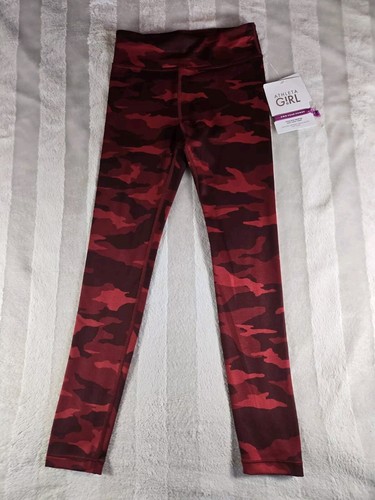 ATHLETA GIRL High Rise Printed Chit Chat Tight Red Camo Legging NWT S 7 Bracelet