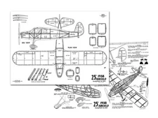 1938 Fairchild Rubber Powed 25" WS Model Airplane Printed Plans & Templates