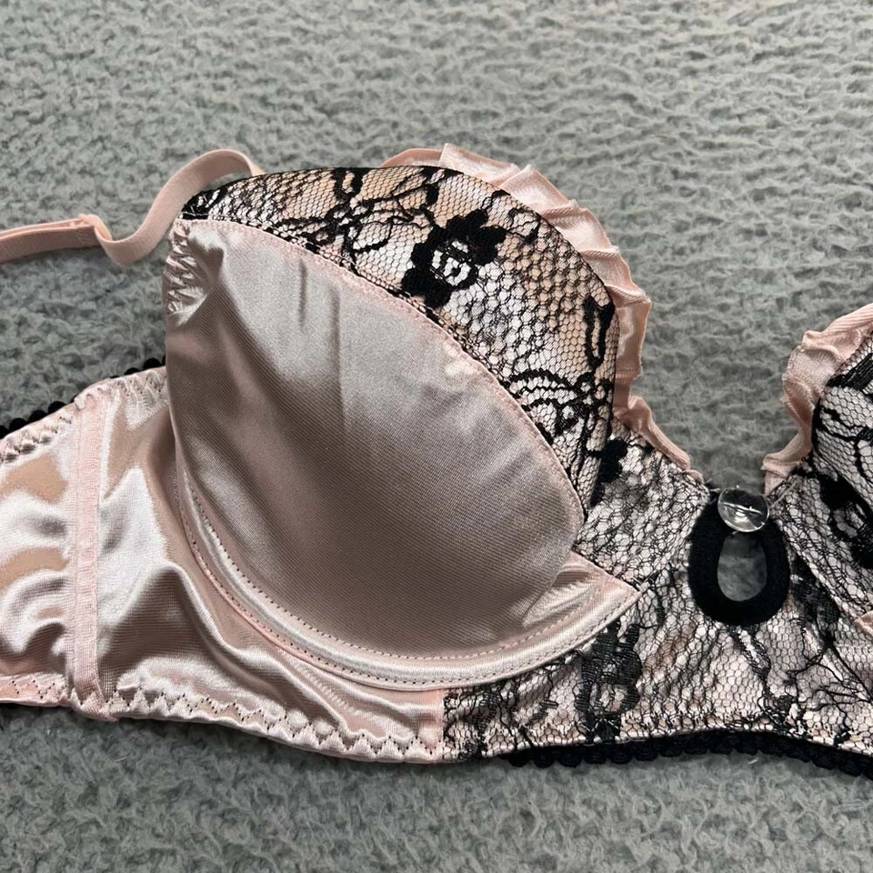 Leg Avenue 胸罩大号内衣文胸蕾丝装饰缎面性感 — 第 2/4 张图片