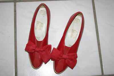 ''Alba Moda'' neuwertige elegante rote Damenschuhe Gr. 3,5 Sohle echt Leder