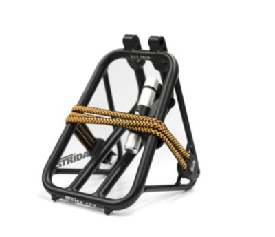 STRIDA Bicycle Black Aluminium Rear Rack with Straps ST-RK-002
