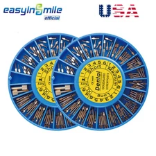 240pcs Dental Screw Post Gold Plated Completed Kit S -XL Size Refill Easyinsmile
