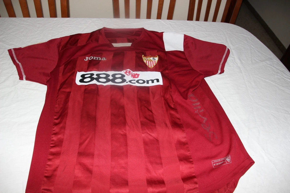 CAMISETA OFICIAL SEVILLA FC MARCA JOMA TALLA XL PUBLICIDAD 888.COM COTIZADA  SHIR