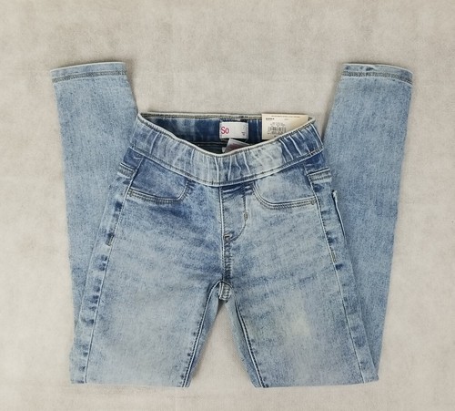 New SO Jeans Girls Size 10 Jegging Mid Rise Blue Wash Pull On Jean Pant - Picture 2 of 6