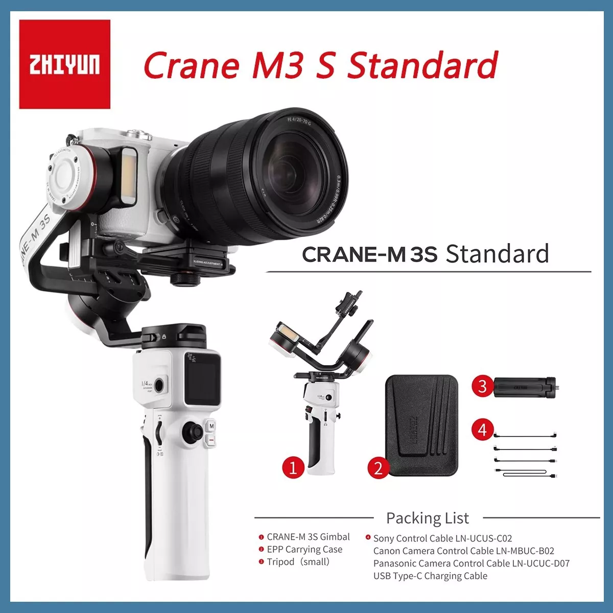 Zhiyun Crane M3 S M3S Standard 3-Axis Gimbal Video Stabilizer for