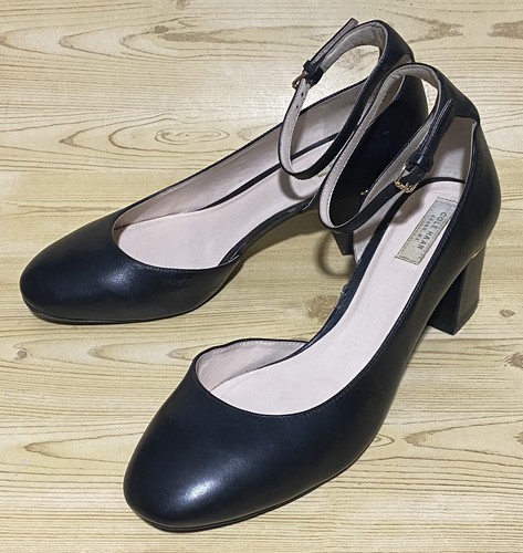 Cole Haan Grand OS Black Ankle Strap Pumps Heels Womens Shoes 7.5 B - Picture 2 of 11