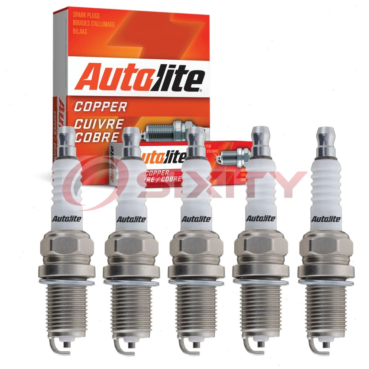 5 pc Autolite Copper Core Spark Plugs for 1998-2000 Volvo S70 2.3L 2.4L L5 zg